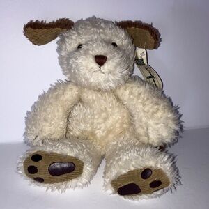 Adorable Cream and Brown Plush‎ Dog 11”